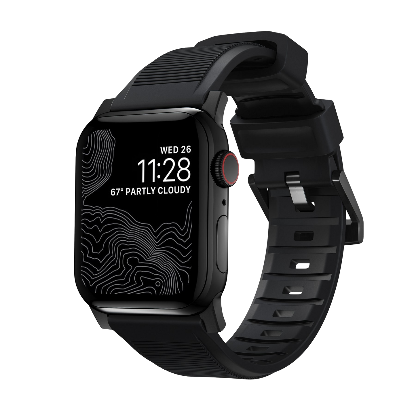 Nomad 40/38mm Rugged Strap reim - Svart