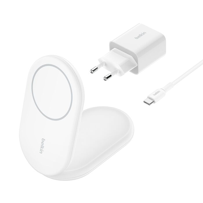 Belkin Qi2 Sammenleggbar Trådløs lader - Hvit