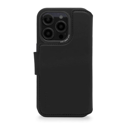 Decoded Lommebokdeksel i skinn med MagSafe til iPhone 14 Pro - Svart