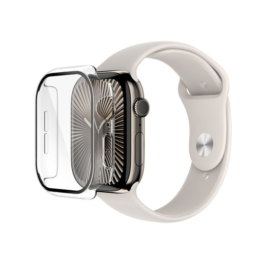 Belkin 46mm 2-i-1 Curved Skjermbeskytter til Apple Watch Series 10 - Klar