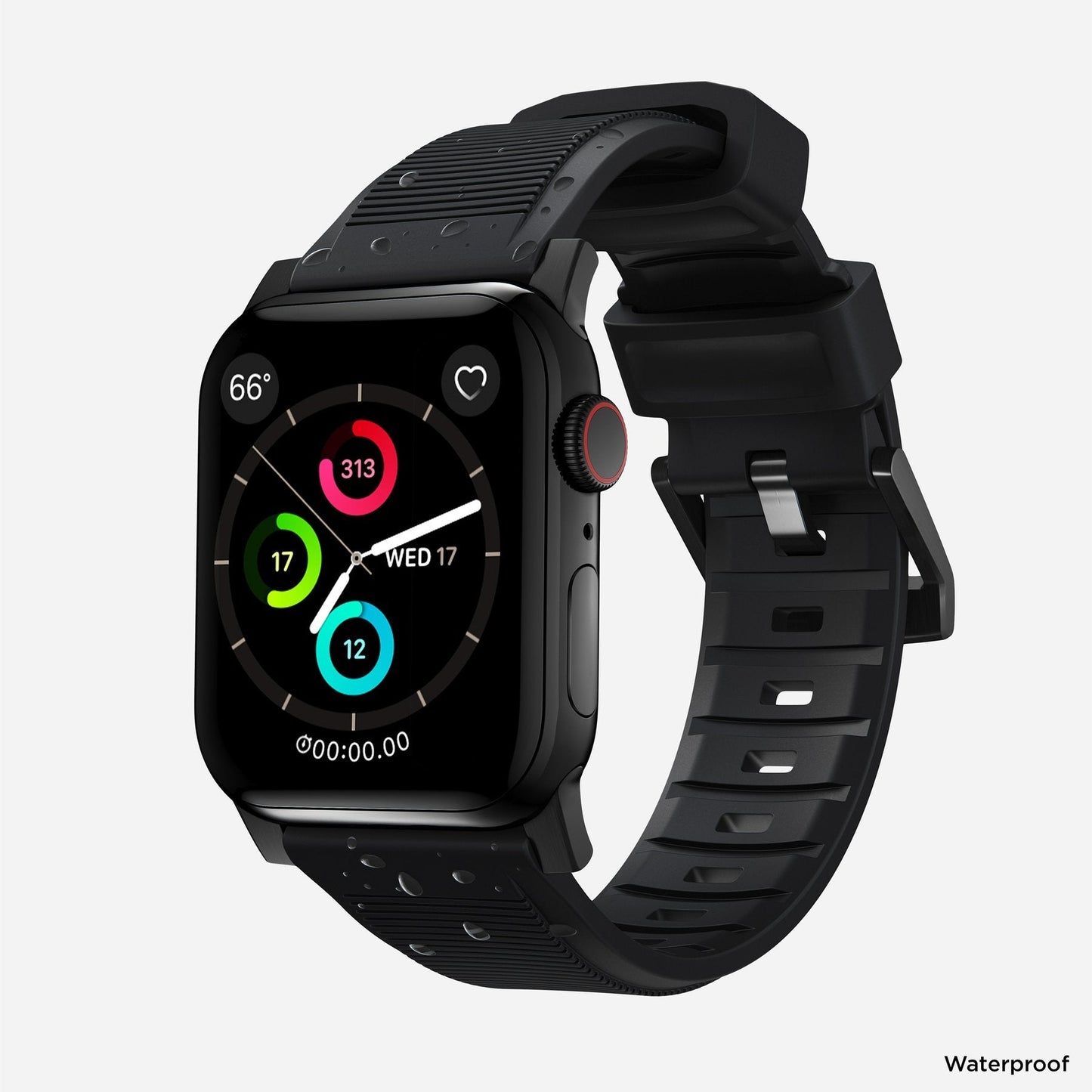 Nomad 40/38mm Rugged Strap reim - Svart