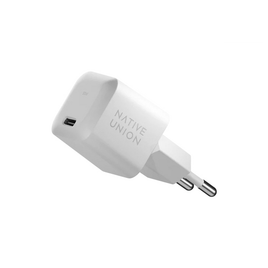Native Union USB-C 30W GaN Vegglader - Hvit