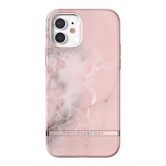 Richmond & Finch deksel for iPhone 12 mini i rosa marmormønster