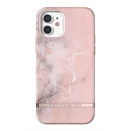 Richmond & Finch deksel for iPhone 12 mini i rosa marmormønster