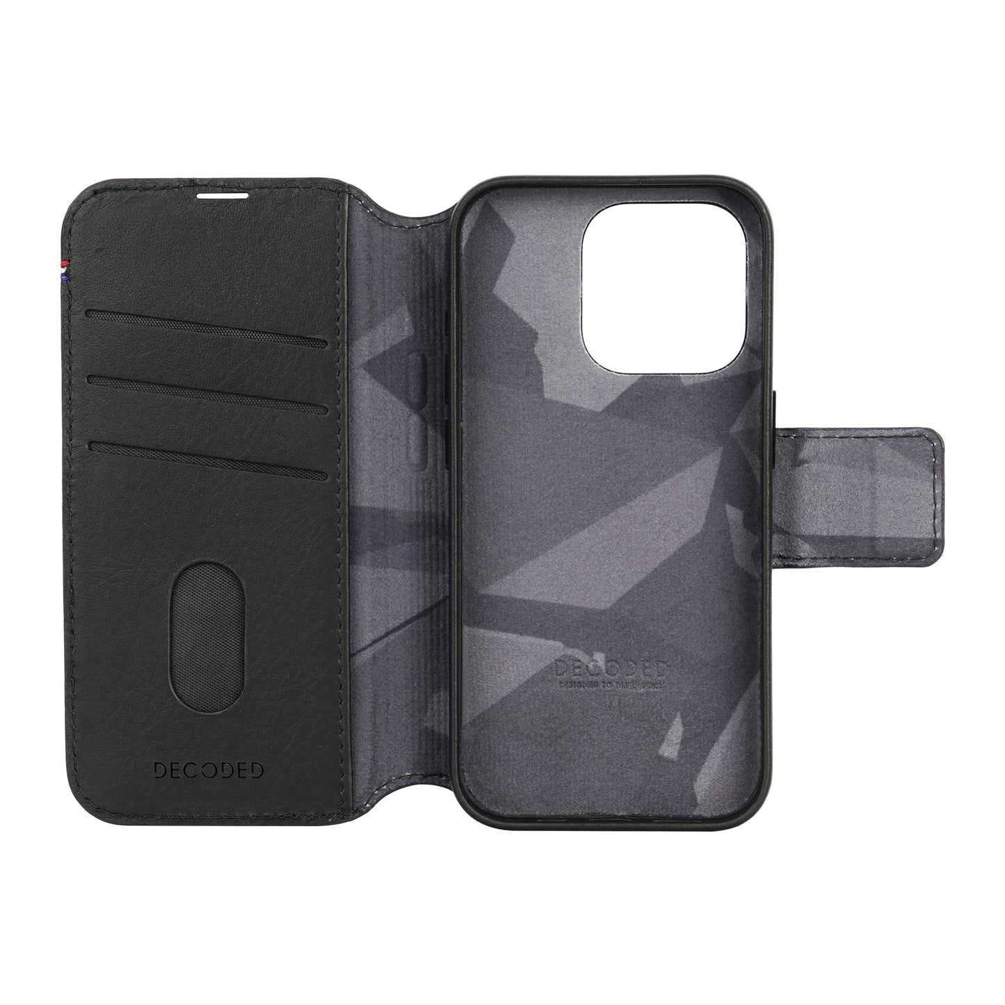 Decoded Detachable Wallet MagSafe Skinnetui til iPhone 15 Pro - Svart