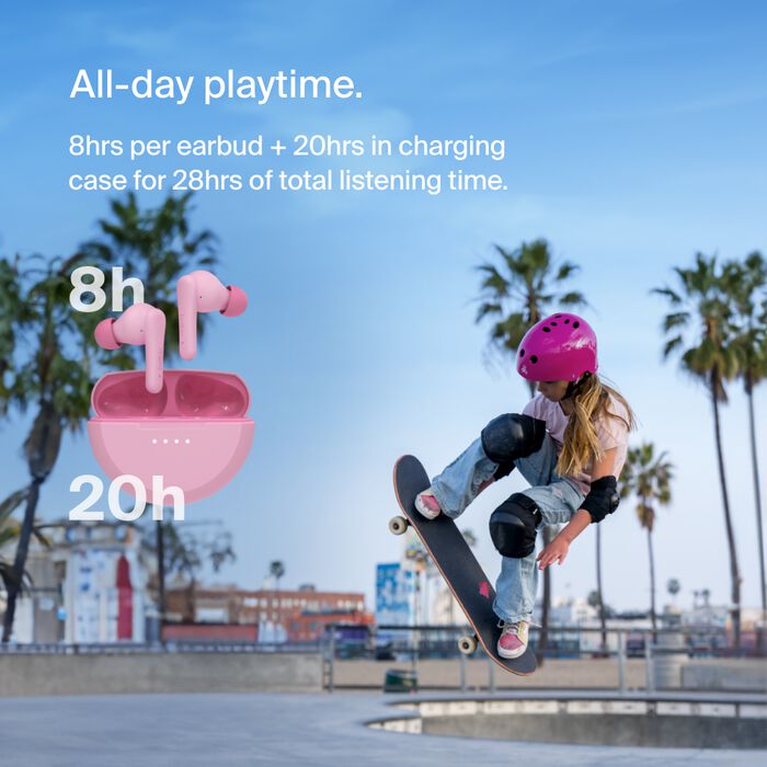 Belkin SoundForm Nano 2 Trådløse Øretelefoner for Barn - Rosa