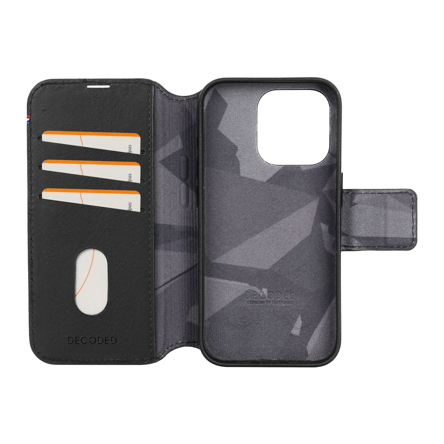 Decoded Detachable Wallet MagSafe Skinnetui til iPhone 15 Pro - Svart