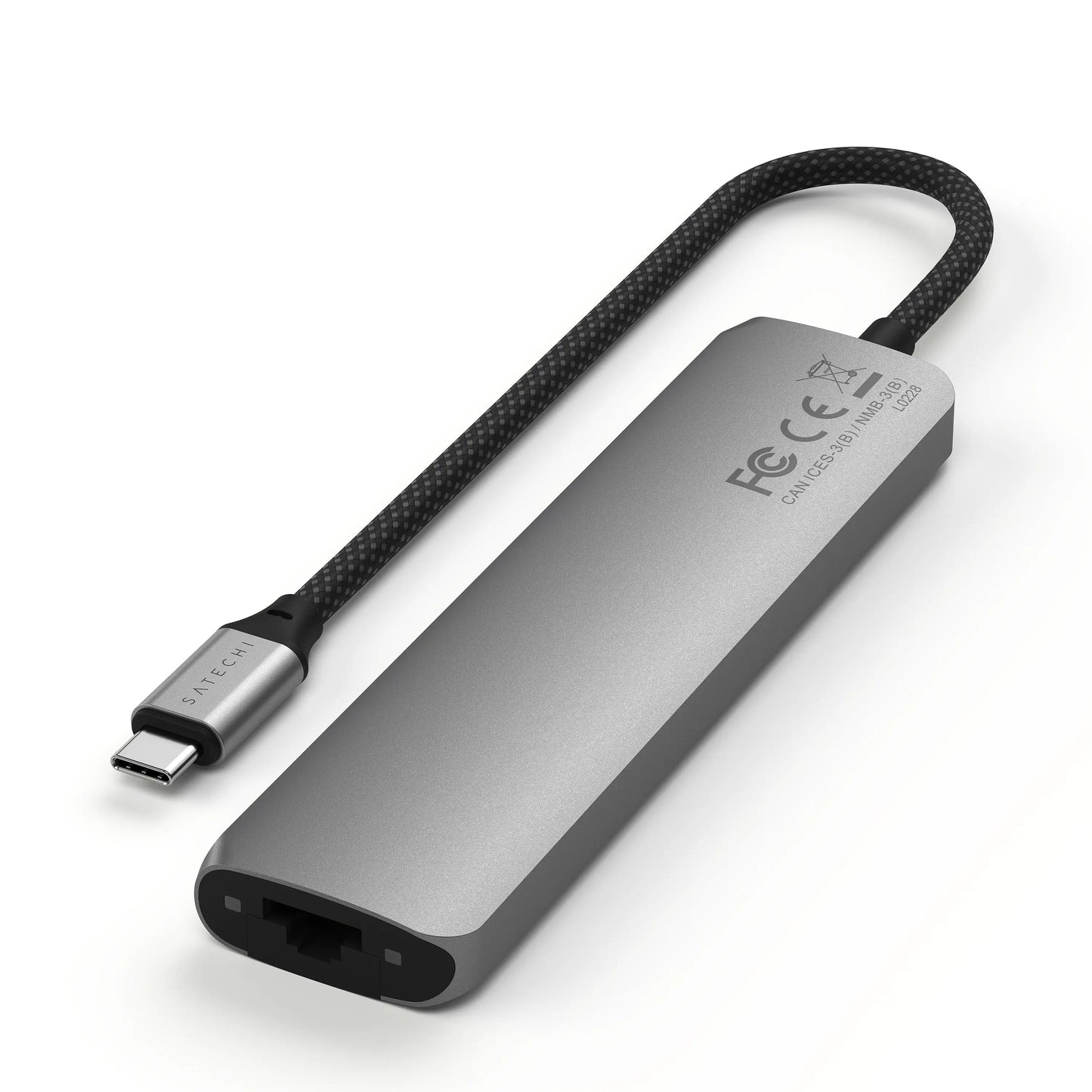 Satechi Slim 7 Multiport Adapter - Stellargrå