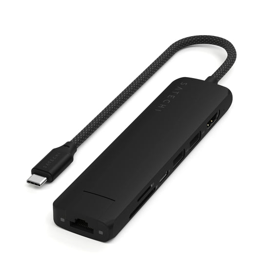 Satechi Slim 7 Multiport Adapter - Svart