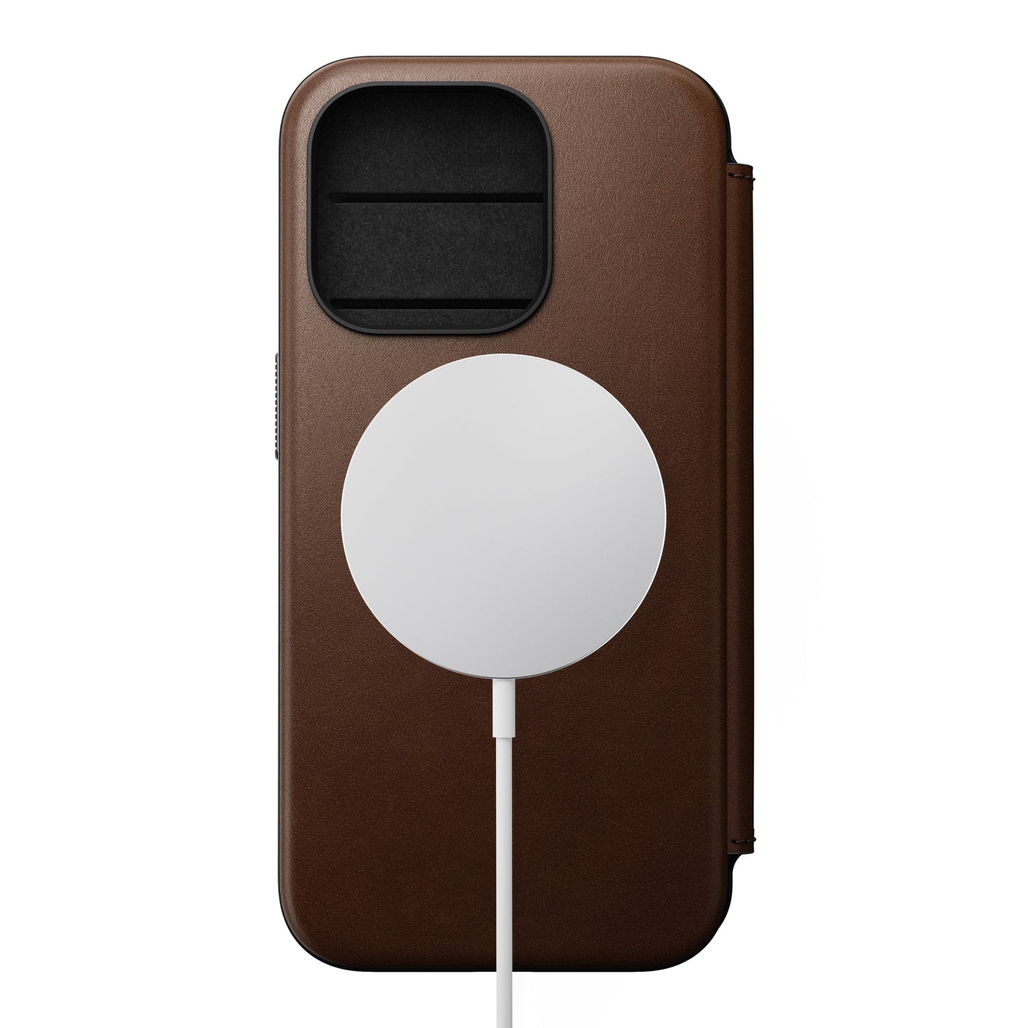 Nomad Modern Folio MagSafe Skinnetui til iPhone 15 Pro - Brun