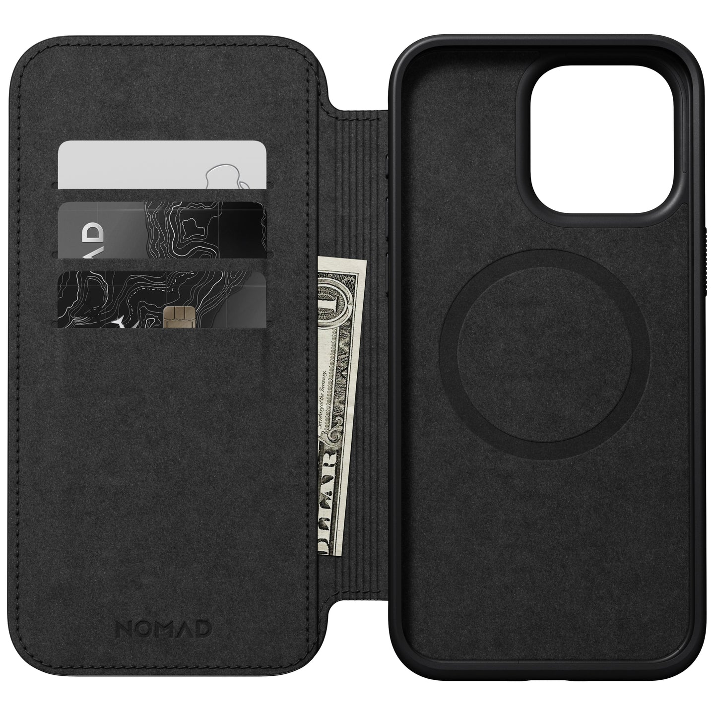 Nomad Modern Folio MagSafe Skinnetui til iPhone 15 Pro Max - Brun