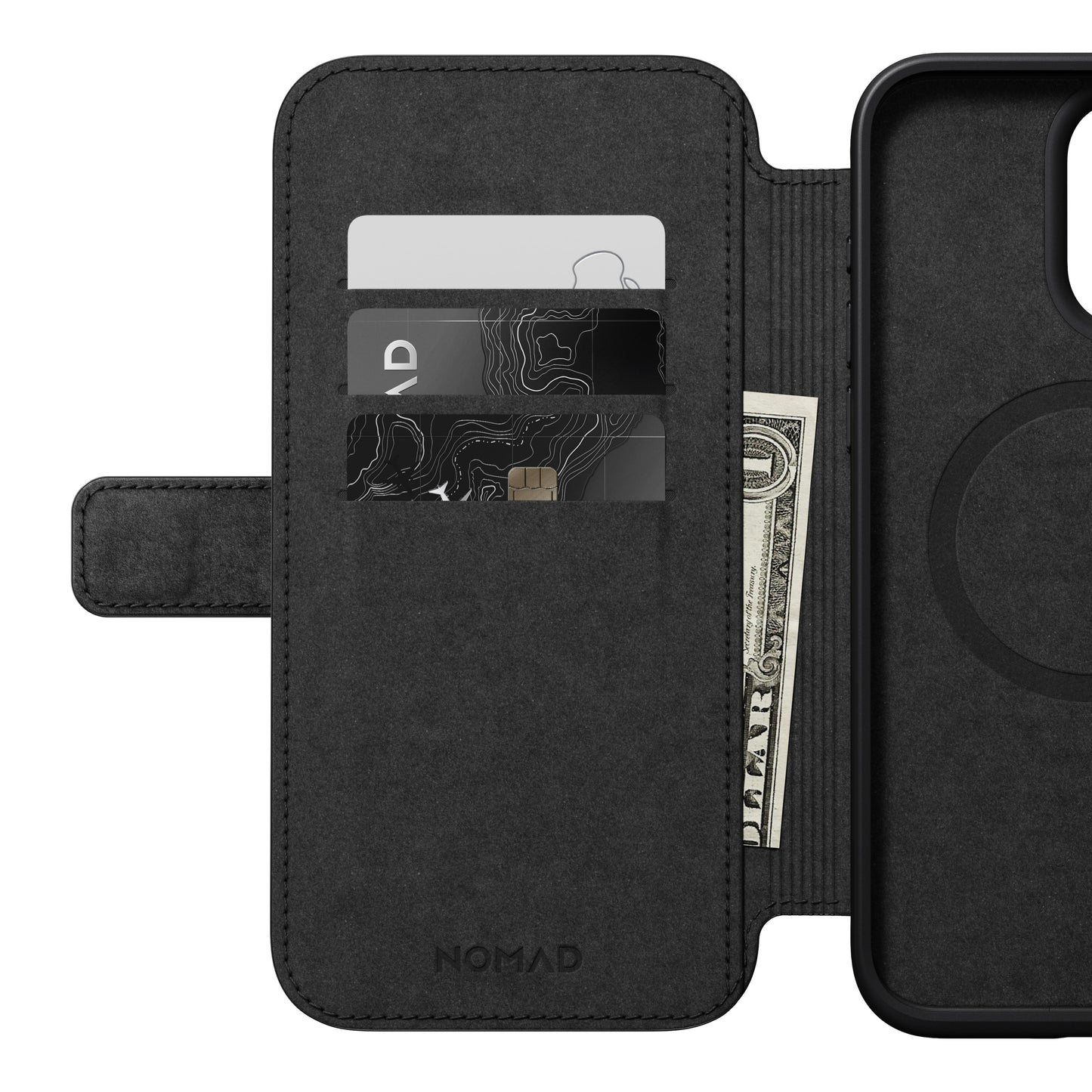 Nomad Modern Folio MagSafe Skinnetui til iPhone 15 Pro Max - Brun
