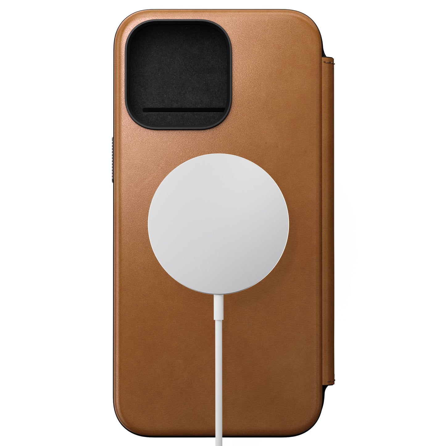 Nomad Modern Folio MagSafe Skinnetui til iPhone 15 Pro Max - Tan