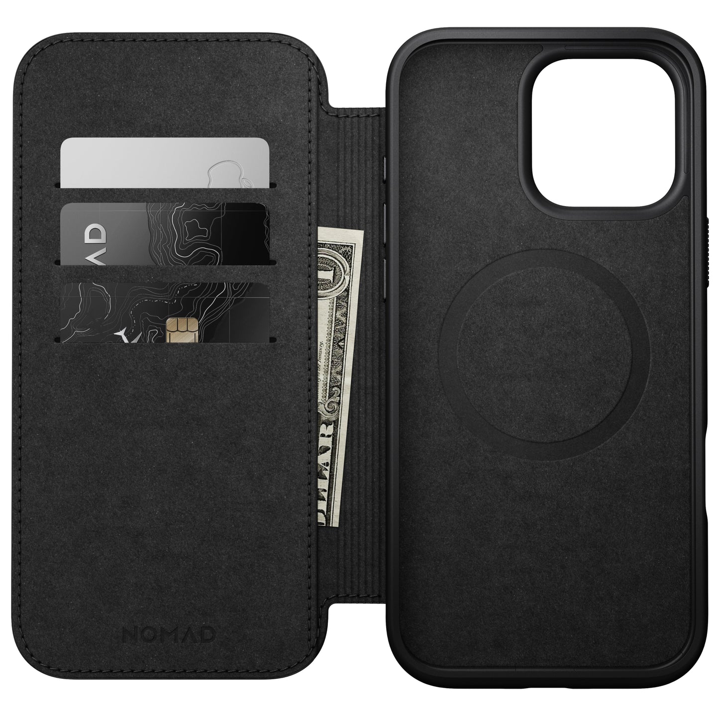 Nomad Modern Folio MagSafe Skinnetui til iPhone 16 Pro Max - Brun
