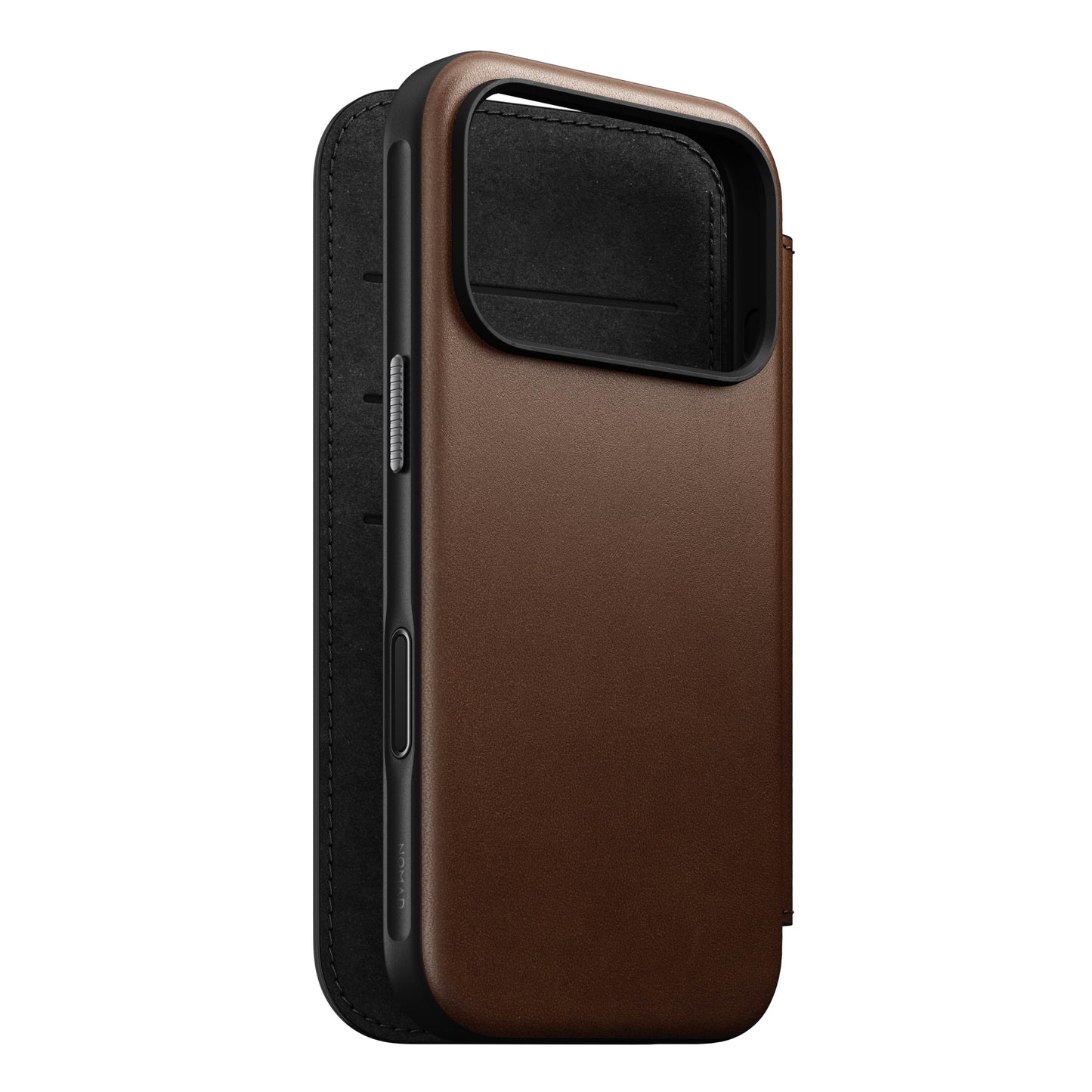 Nomad Modern Folio MagSafe Skinnetui til iPhone 17 Pro - Brun