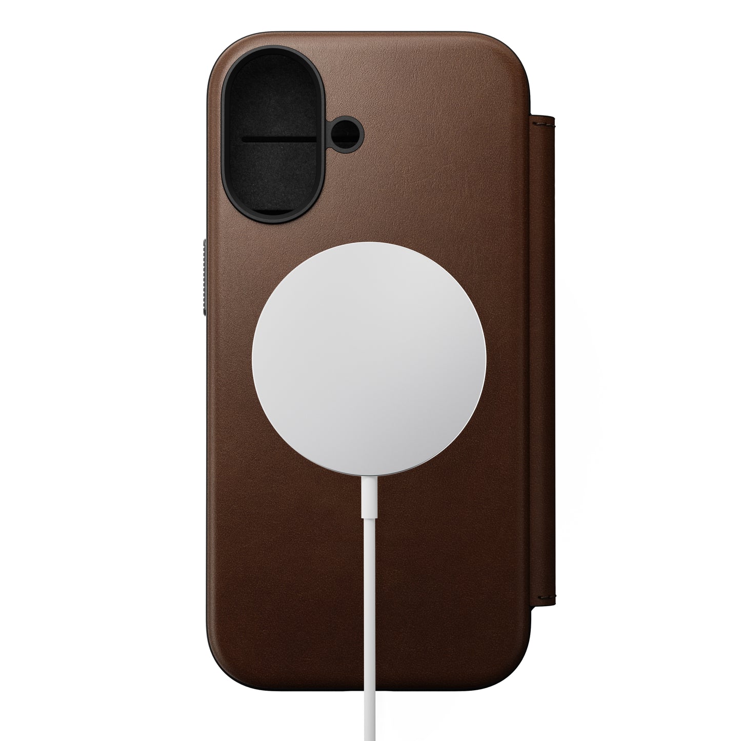 Nomad Modern Folio MagSafe Skinnetui til iPhone 17 - Brun