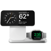 Nomad Stand One Max Qi2 3-i-1 Trådløs lader - Sølv