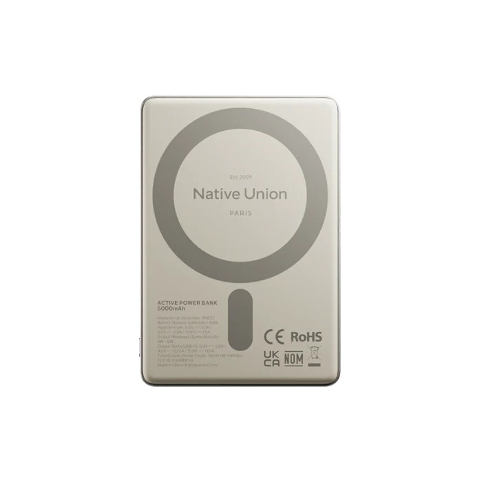 Native Union 5000mAh Magnetisk Strømbank - Sandstone