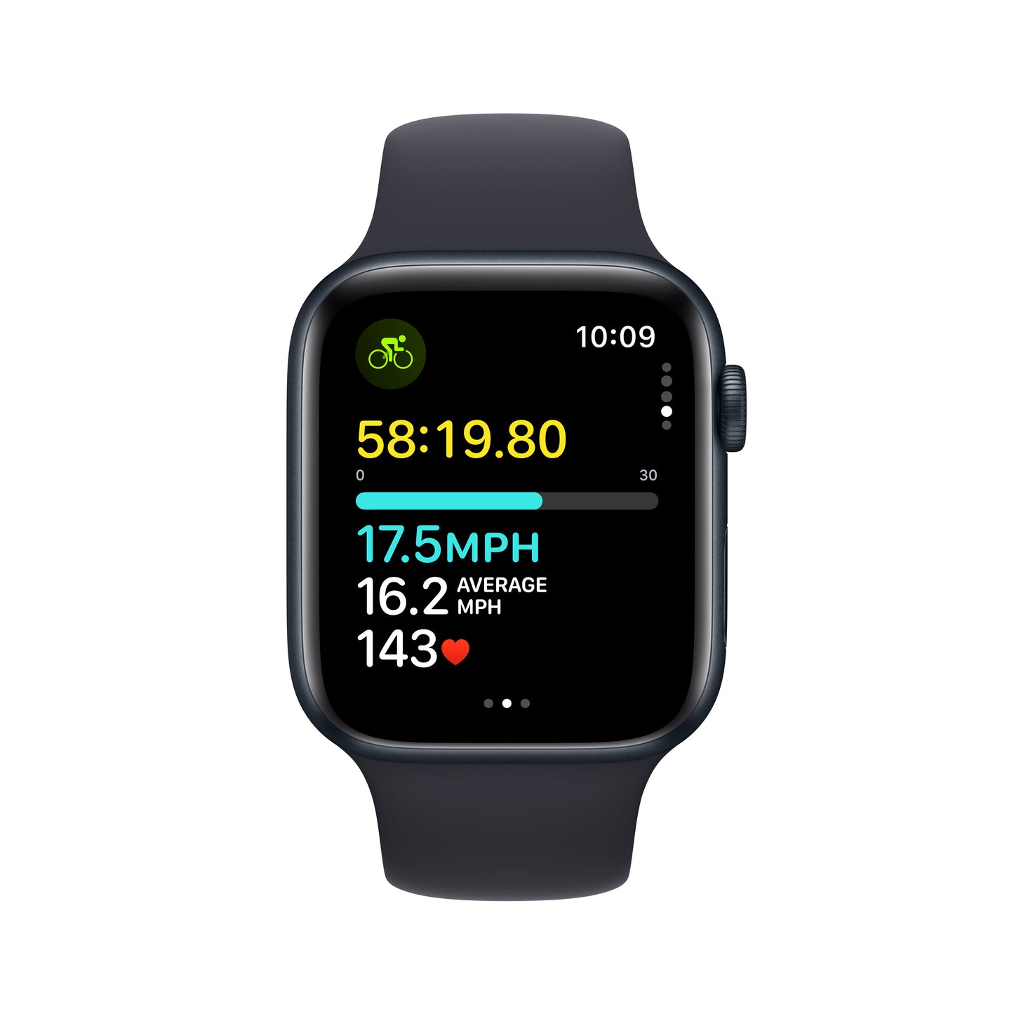 Apple Watch SE 44mm Midnight med Midnight Sport Band - S/M