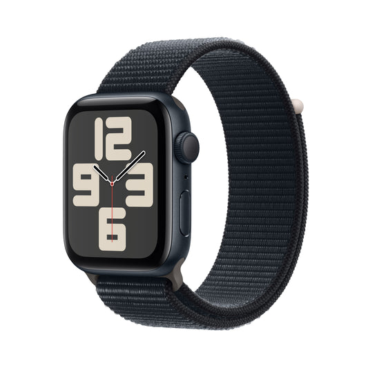 Apple Watch SE 44mm Midnight med Midnight Sport Loop