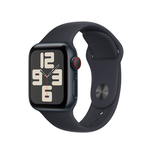 Apple Watch SE Cell 40mm Midnight med Midnight Sport Band - M/L