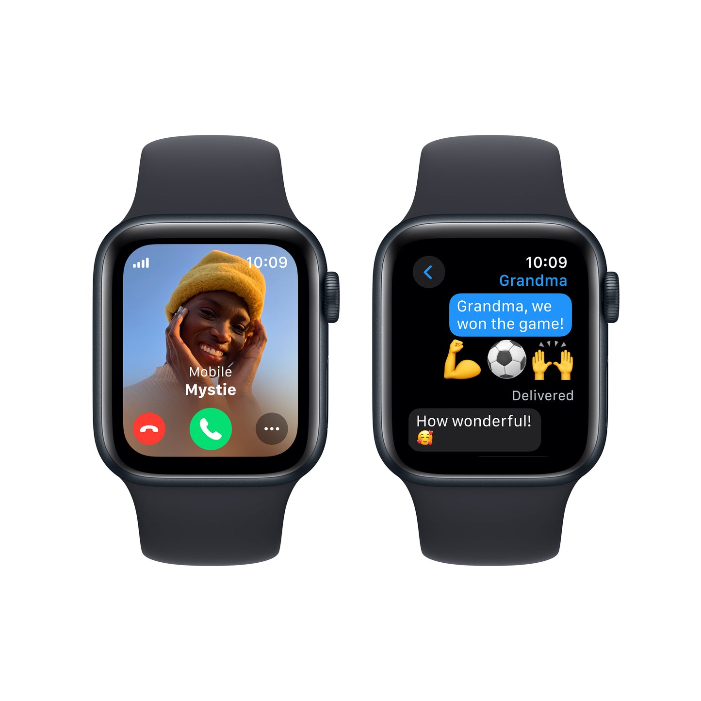 Apple Watch SE Cell 40mm Midnight med Midnight Sport Band - M/L