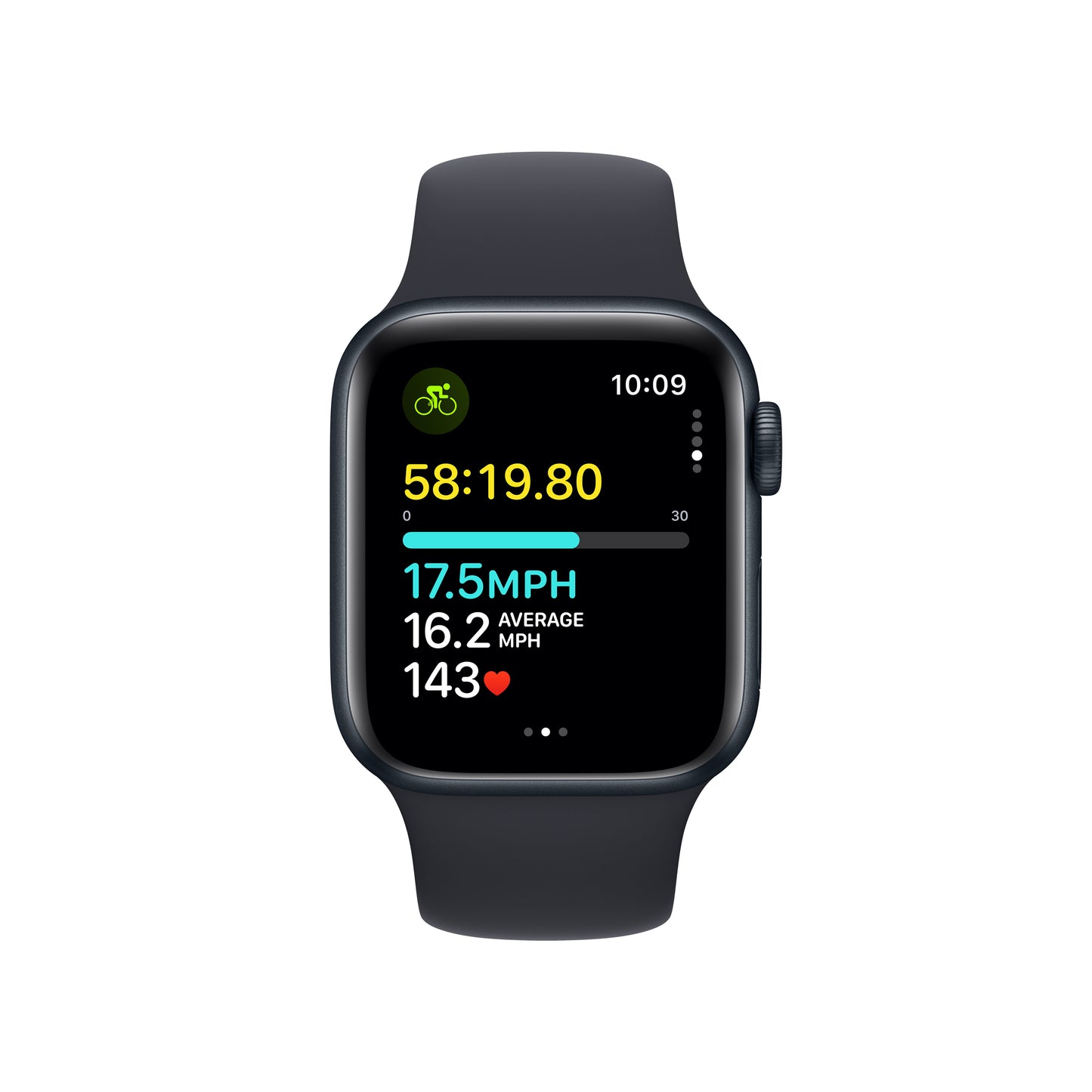 Apple Watch SE Cell 40mm Midnight med Midnight Sport Band - M/L