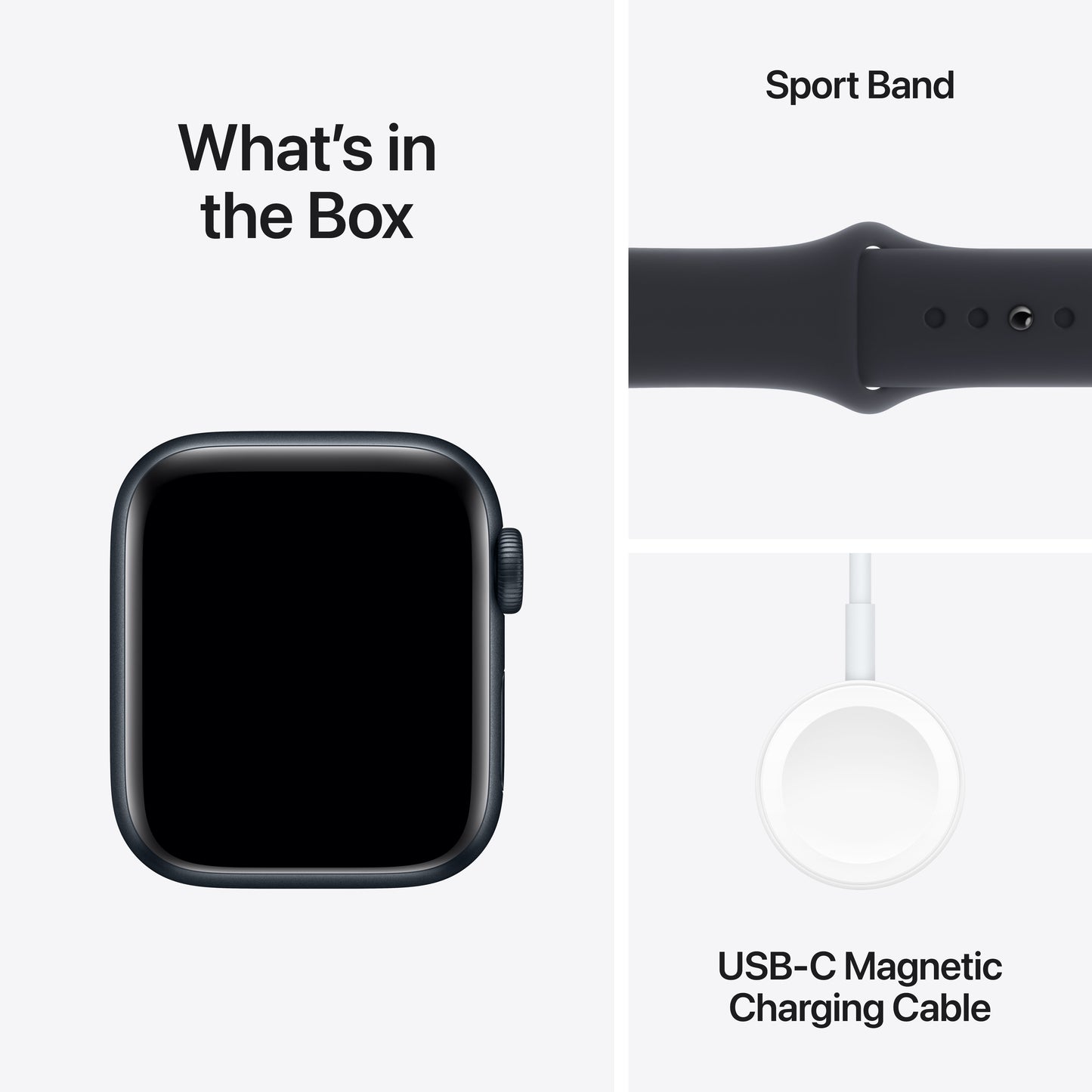 Apple Watch SE Cell 40mm Midnight med Midnight Sport Band - M/L