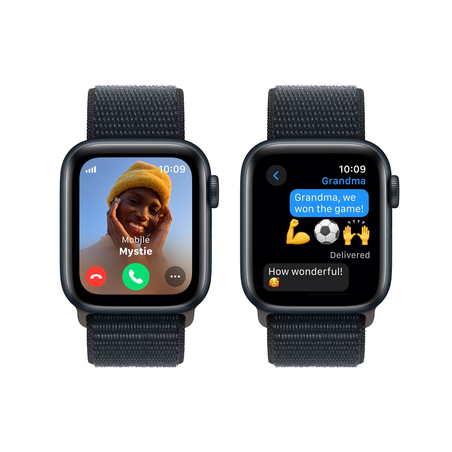 Apple Watch SE Cell 40mm Midnight med Midnight Sport Loop