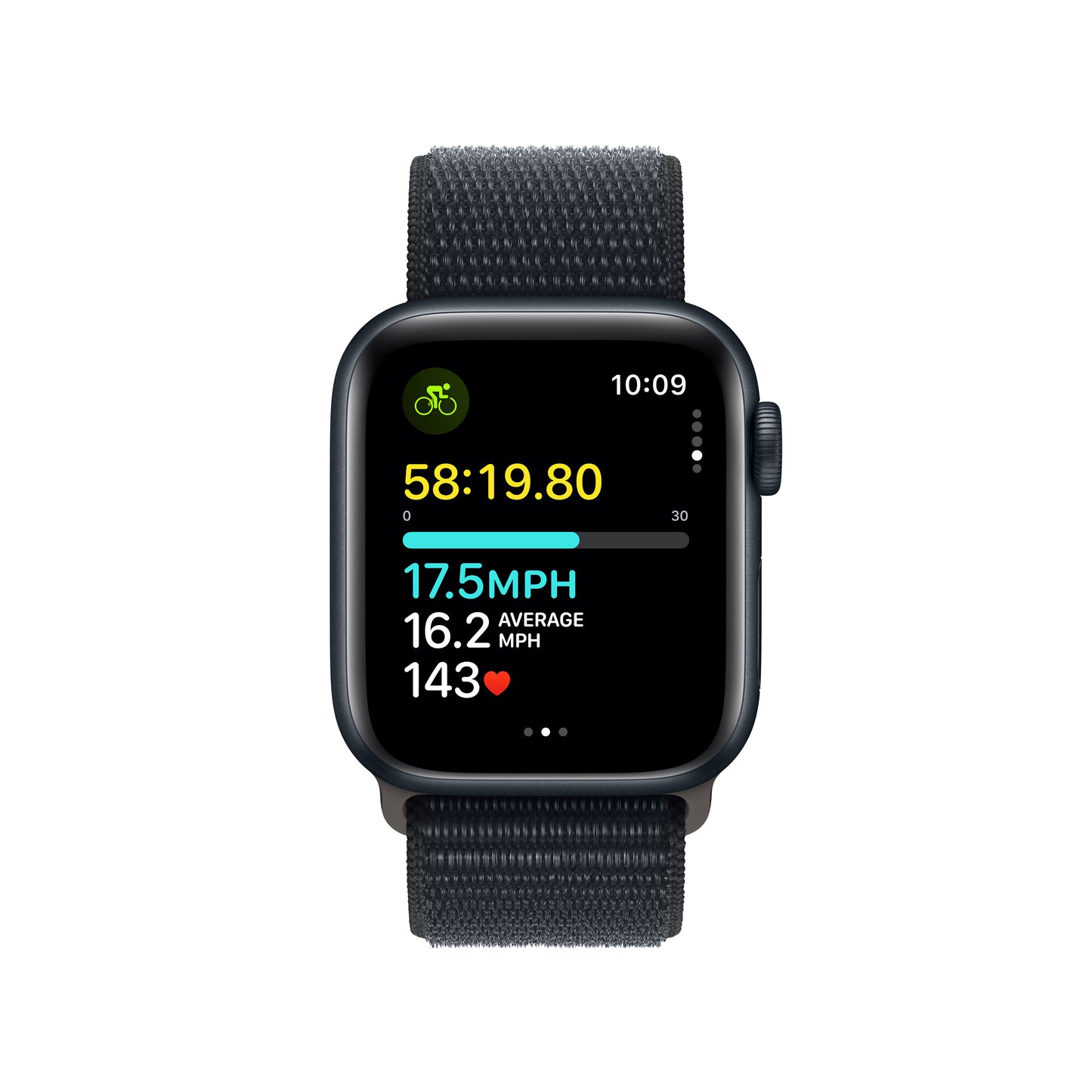 Apple Watch SE Cell 40mm Midnight med Midnight Sport Loop
