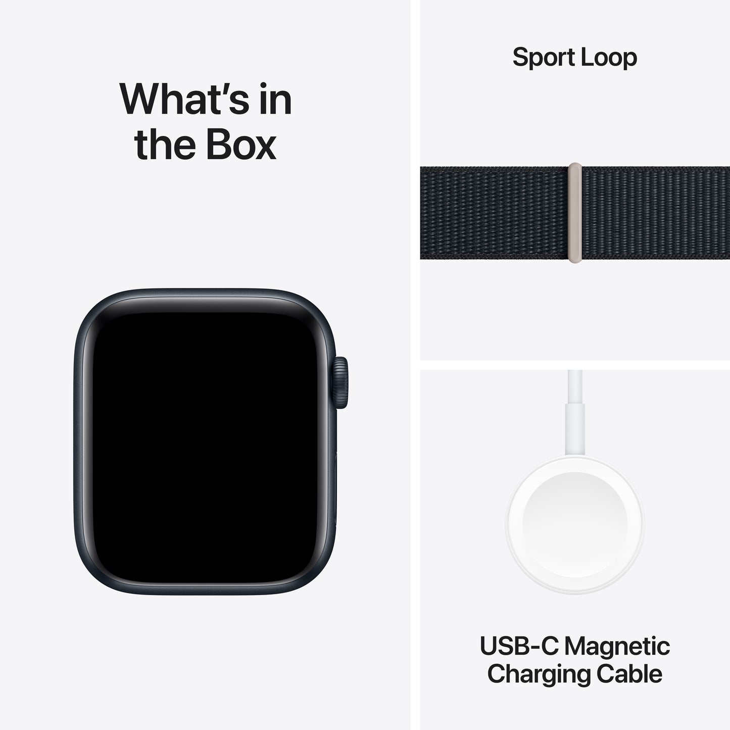 Apple Watch SE Cell 44mm Midnight med Midnight Sport Loop