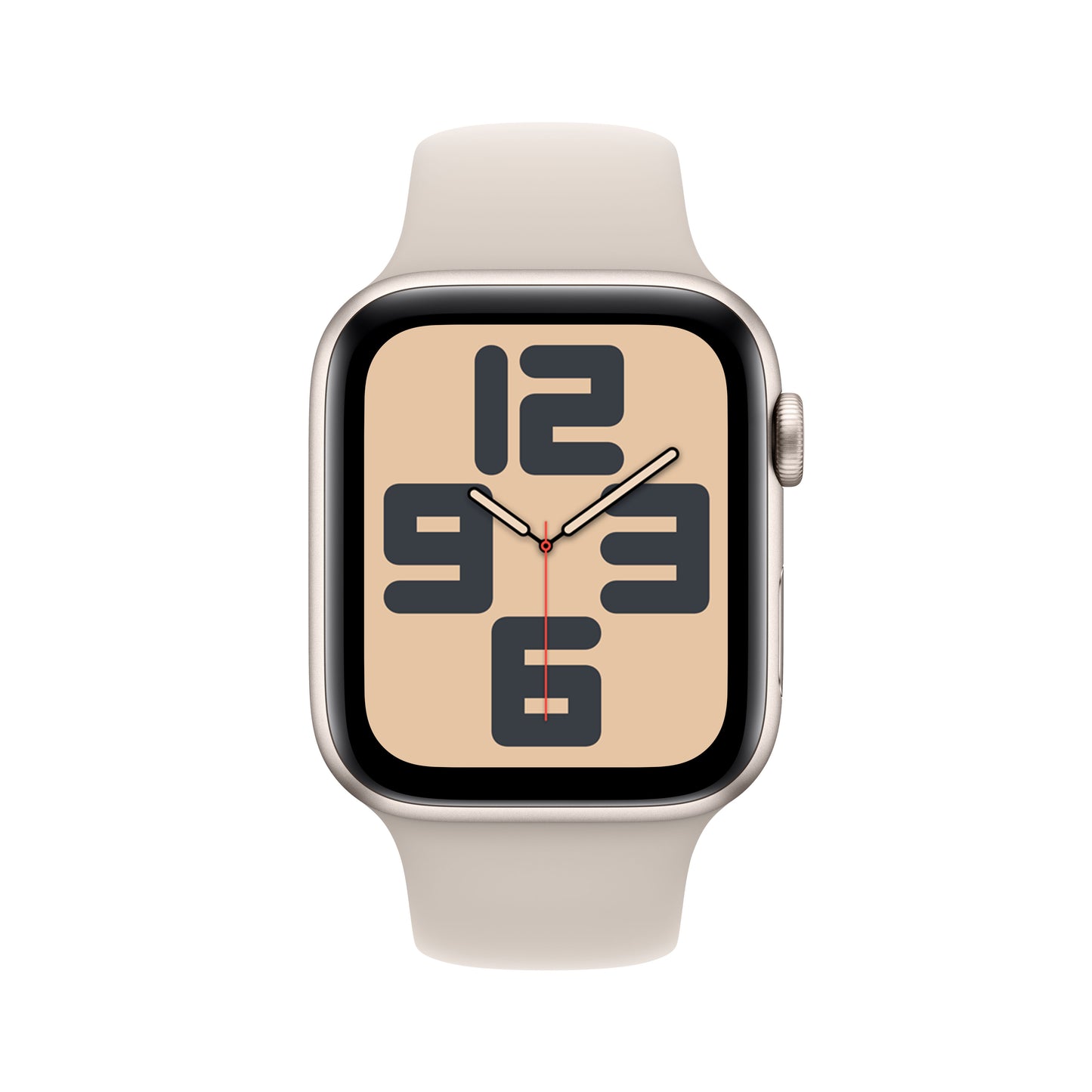 Apple Watch SE Cell 44mm Starlight med Starlight Sport Band - M/L