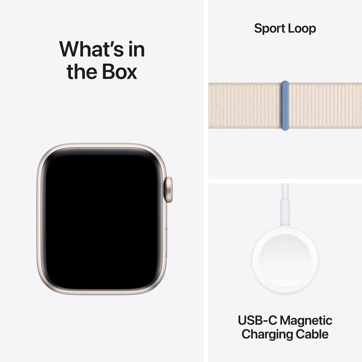 Apple Watch SE Cell 44mm Starlight med Starlight Sport Loop