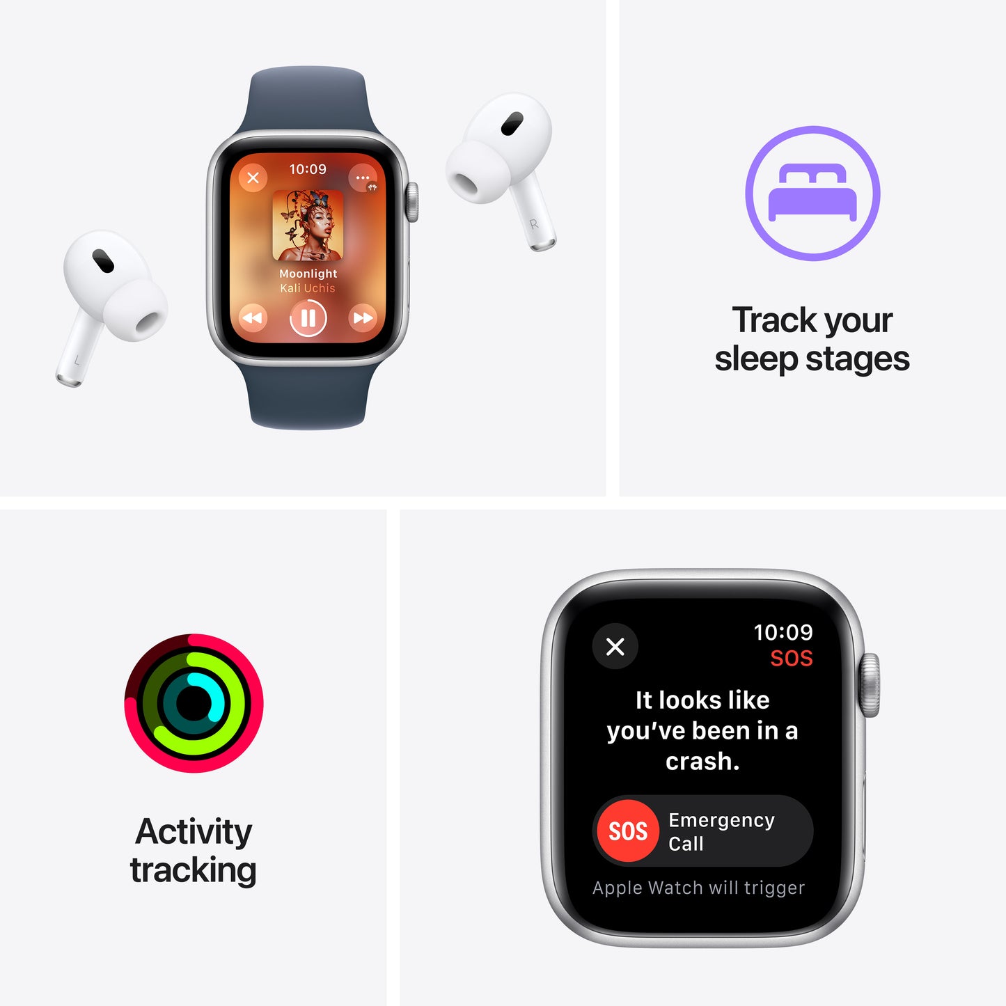 Apple Watch SE Cell 40mm Midnight med Midnight Sport Loop