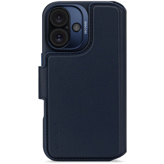 Decoded Detachable Wallet MagSafe Skinnetui til iPhone 16 - Navy