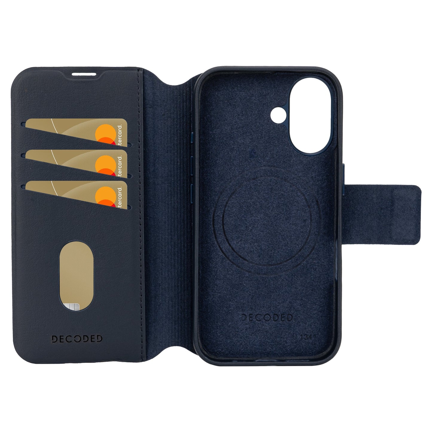 Decoded Detachable Wallet MagSafe Skinnetui til iPhone 16 - Navy