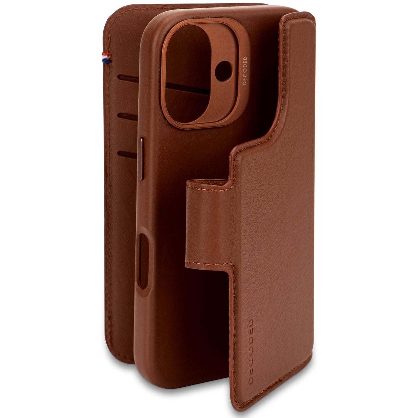 Decoded Detachable Wallet MagSafe Skinnetui til iPhone 16 - Tan