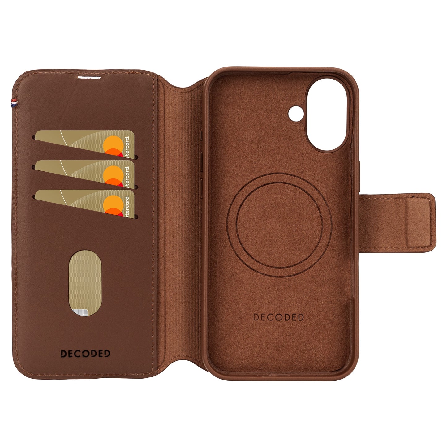 Decoded Detachable Wallet MagSafe Skinnetui til iPhone 16 - Tan