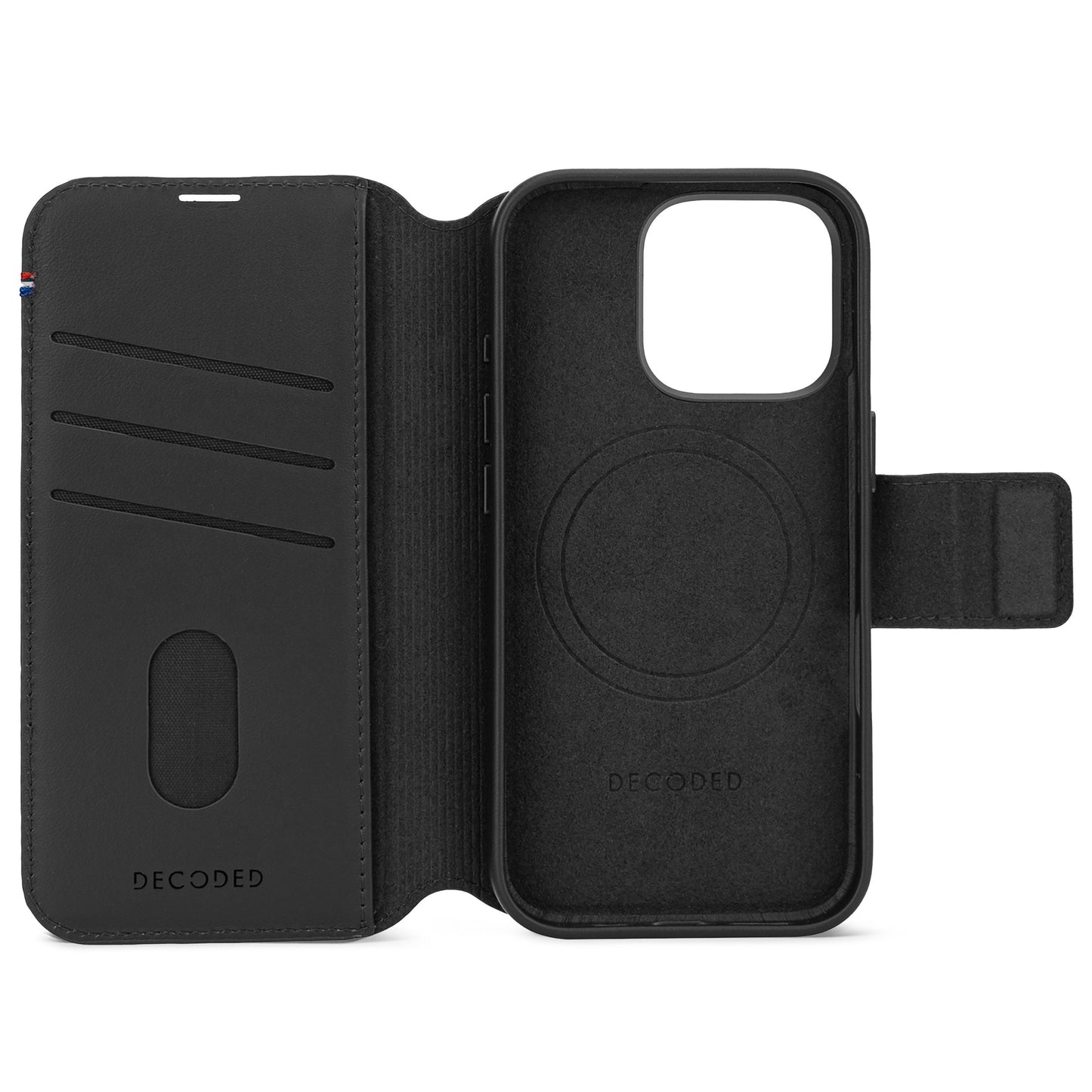 Decoded Detachable Wallet MagSafe Skinnetui til iPhone 16 Pro - Svart