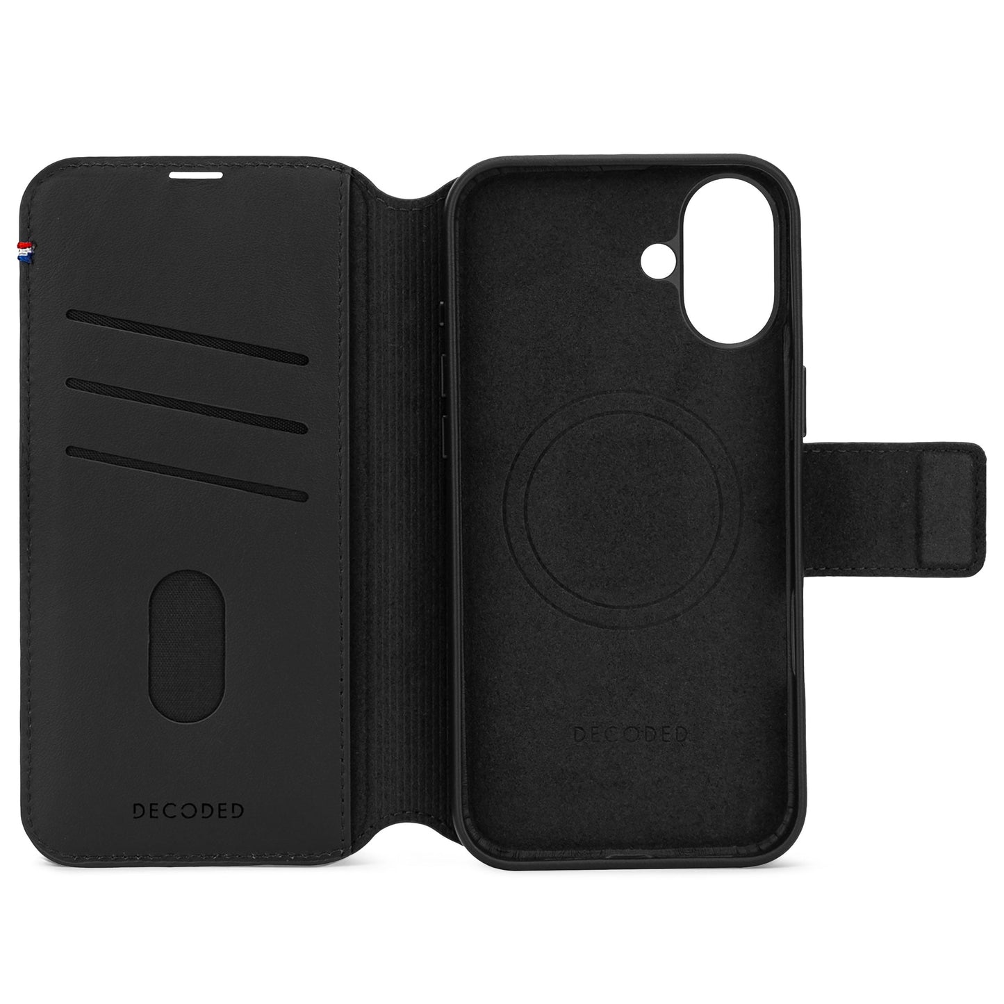 Decoded Detachable Wallet MagSafe Skinnetui til iPhone 16 Plus - Svart