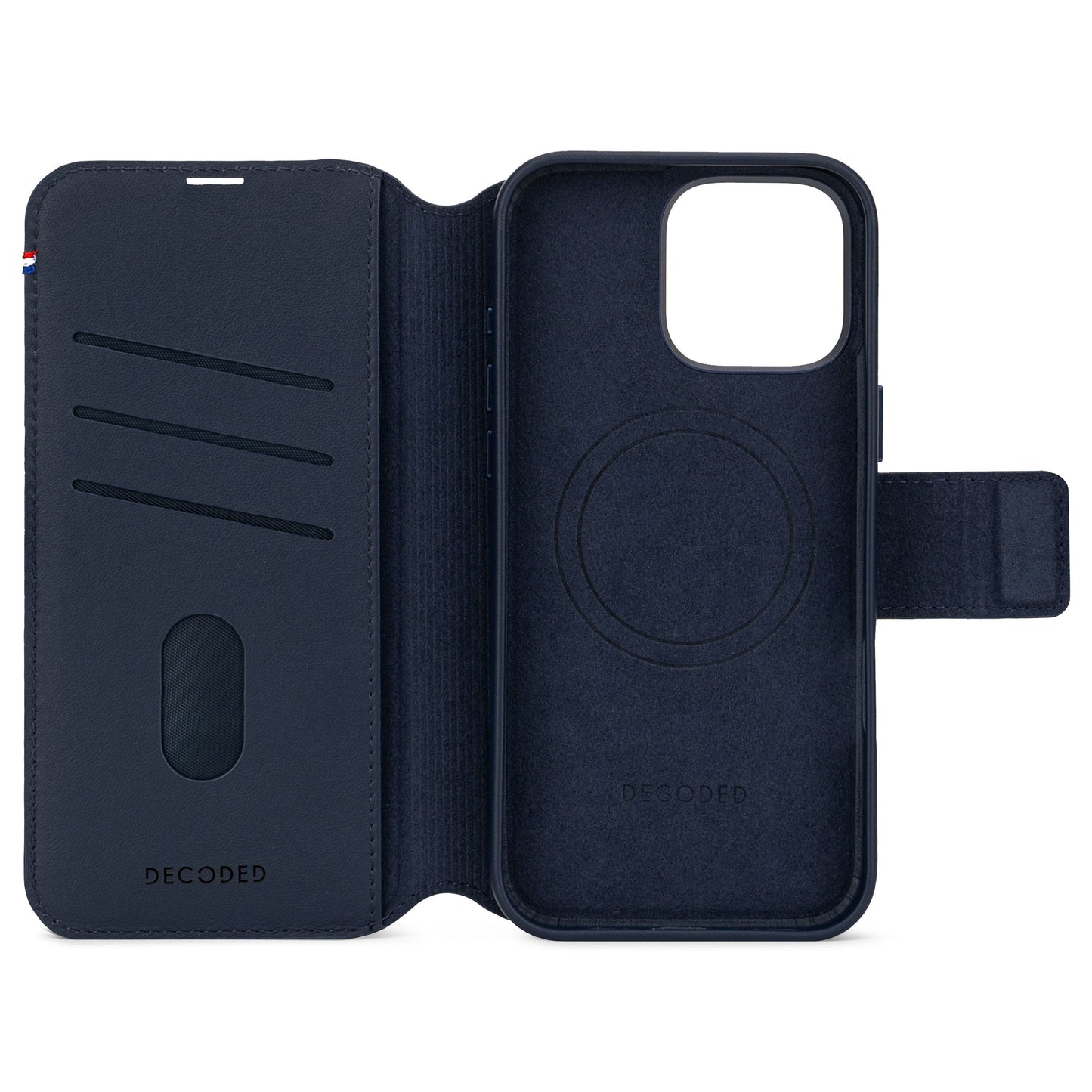 Decoded Detachable Wallet MagSafe Skinnetui til iPhone 16 Pro Max - Navy