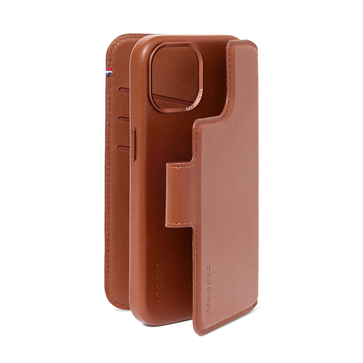 Decoded Detachable Wallet MagSafe Skinnetui til iPhone 15 - Tan