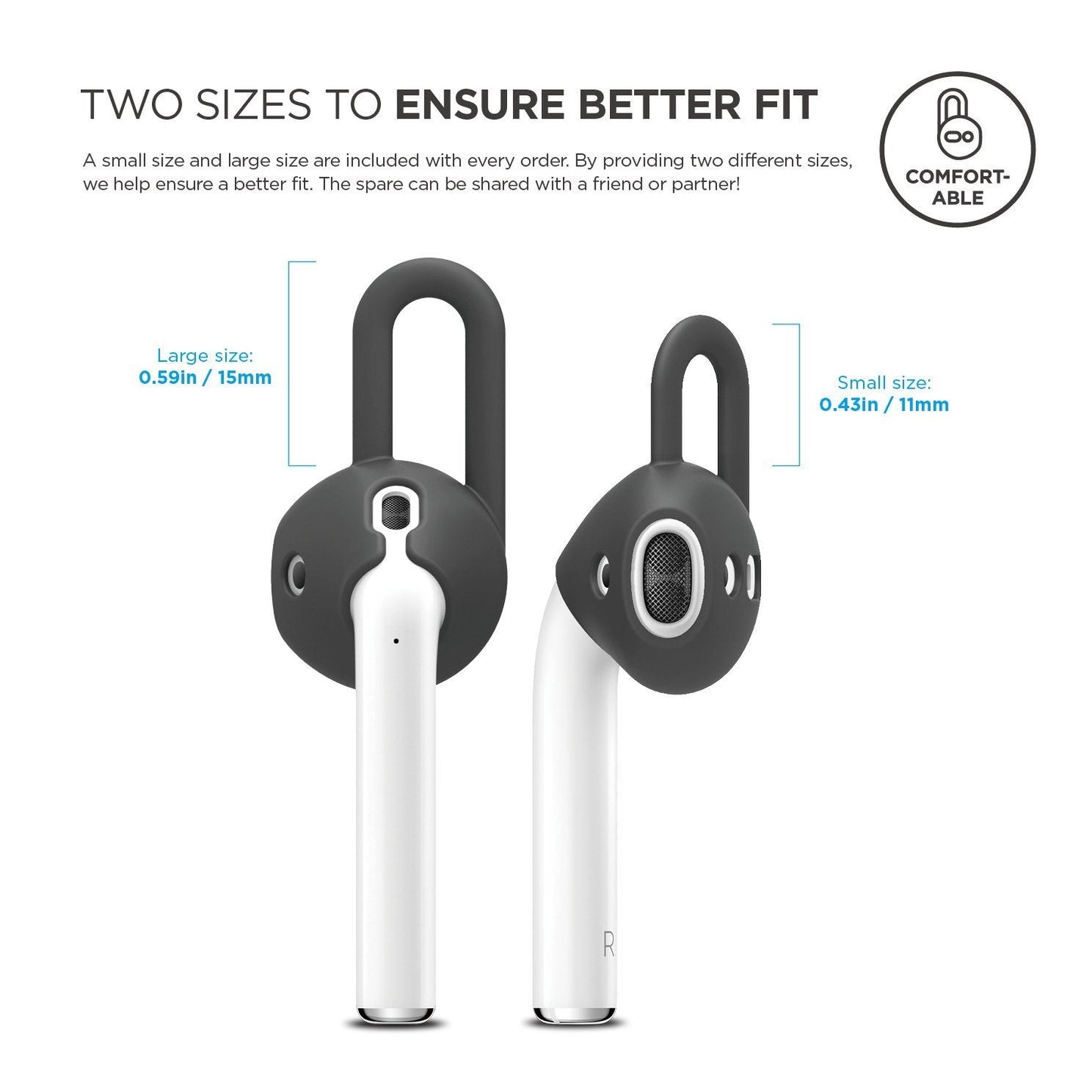 Elago EarPads til AirPods - Grå