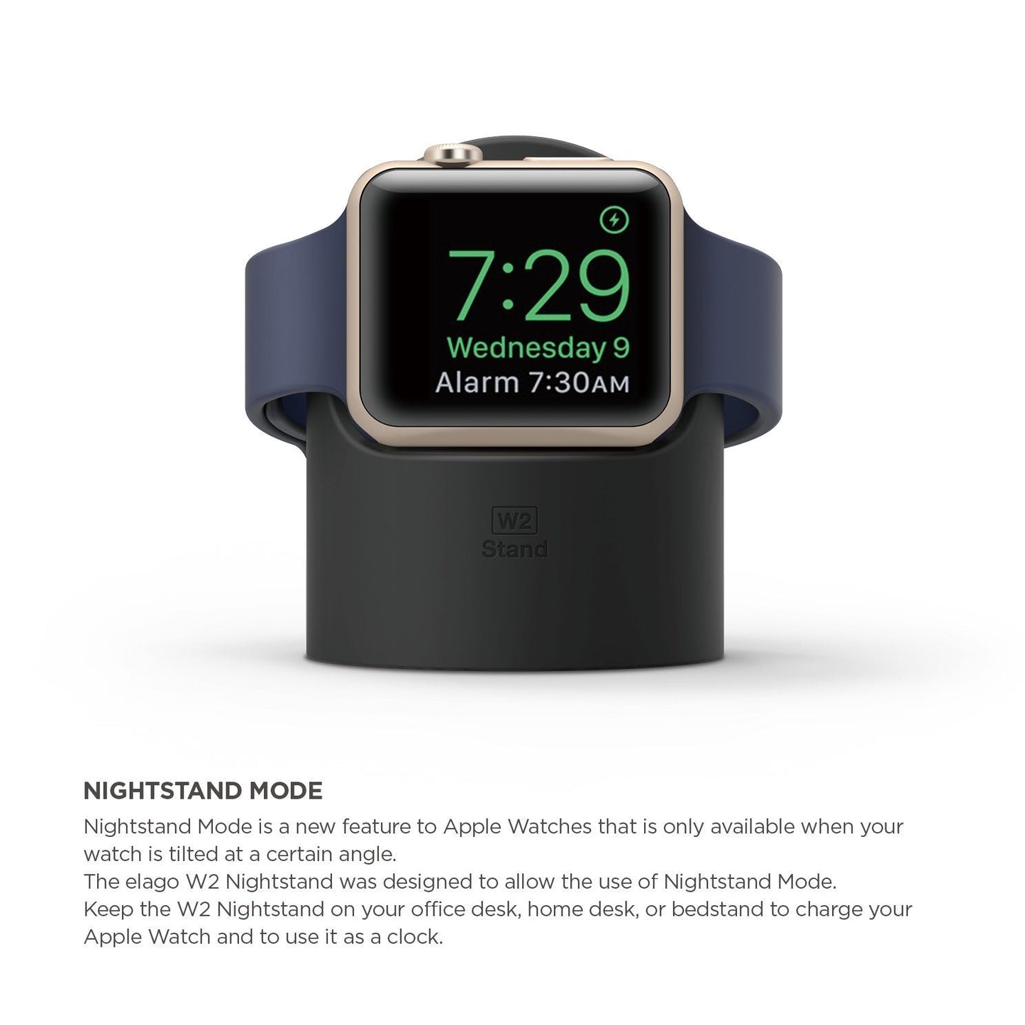 Elago W2 docking til Apple Watch - Svart