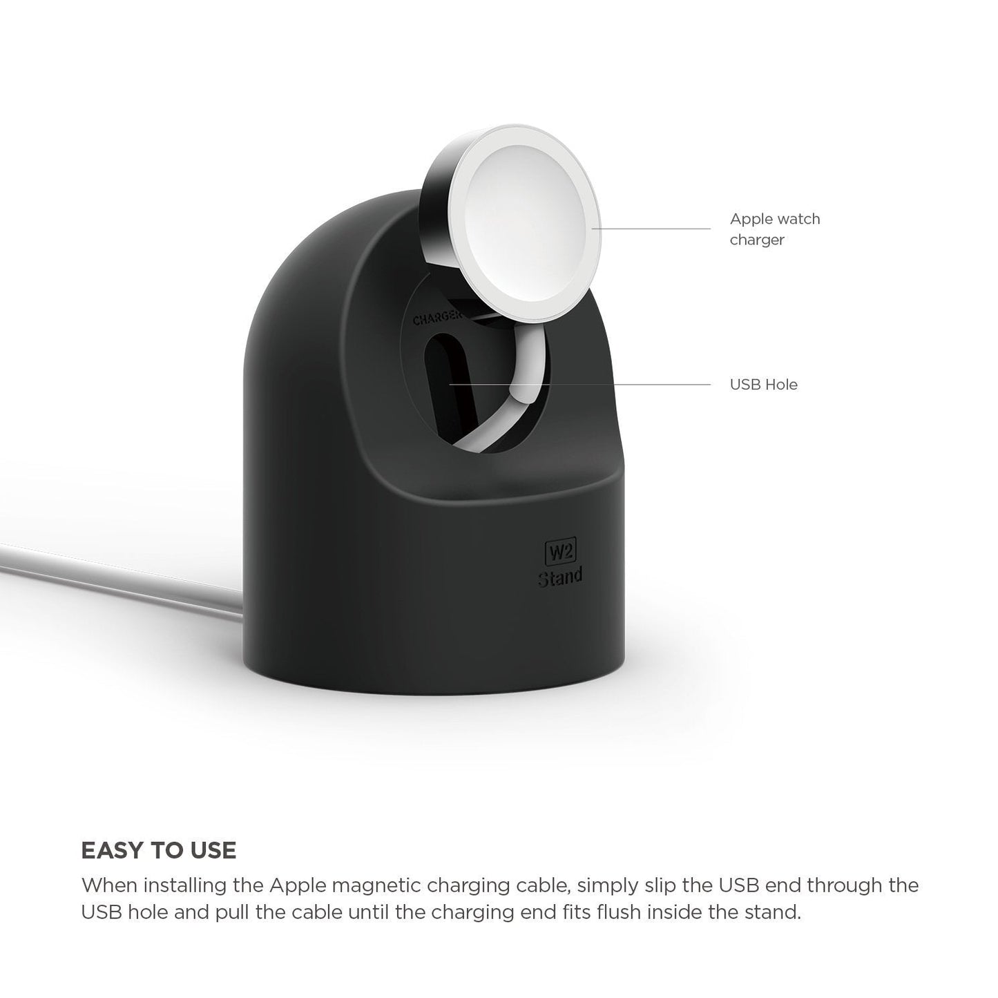 Elago W2 docking til Apple Watch - Svart