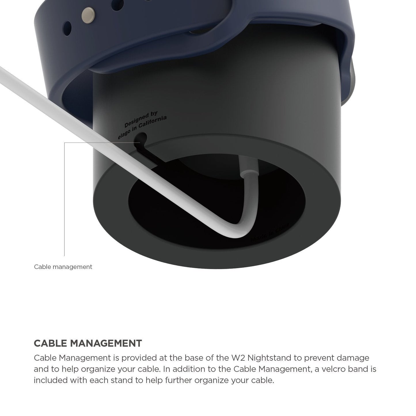 Elago W2 docking til Apple Watch - Svart