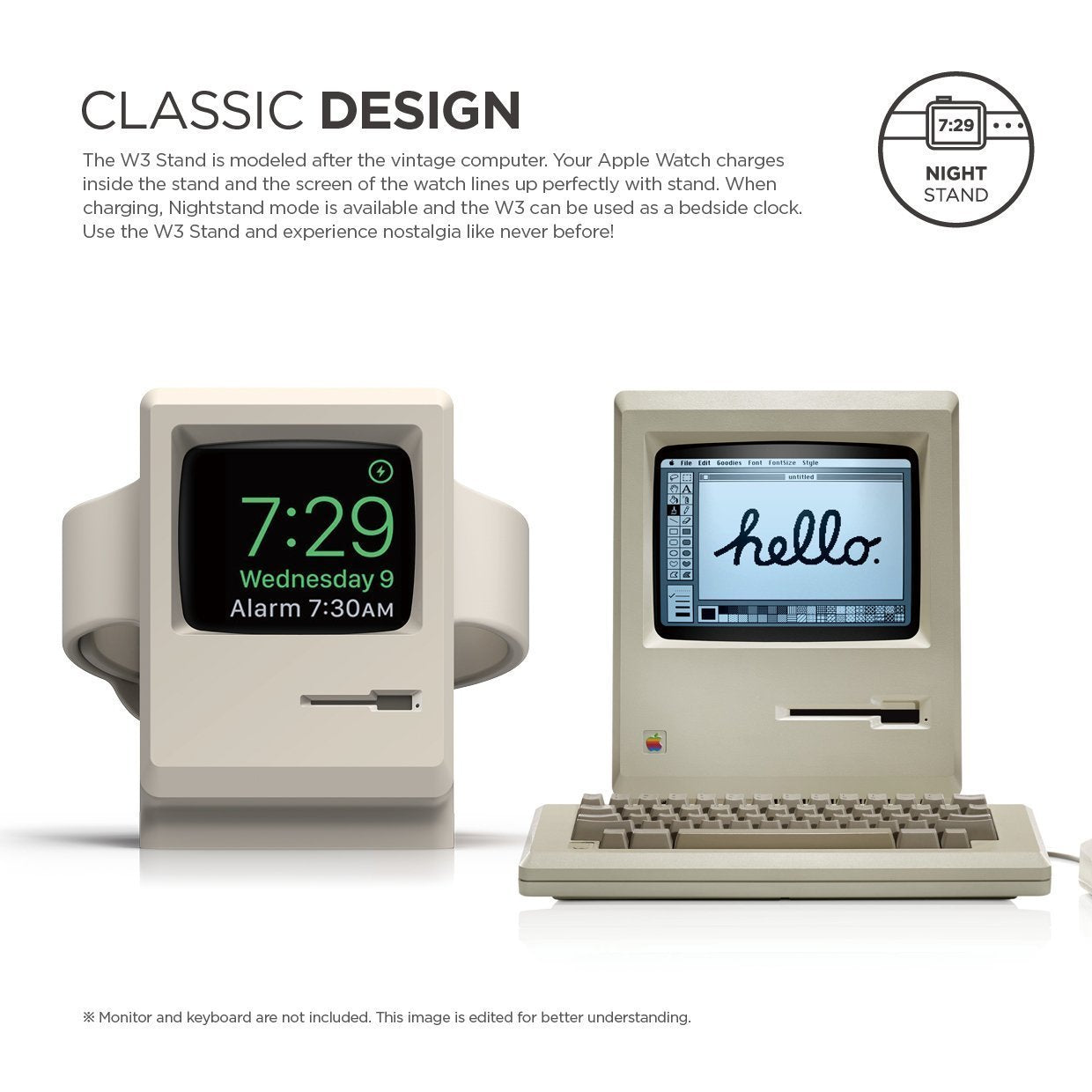 Elago W3 docking til Apple Watch - Hvit
