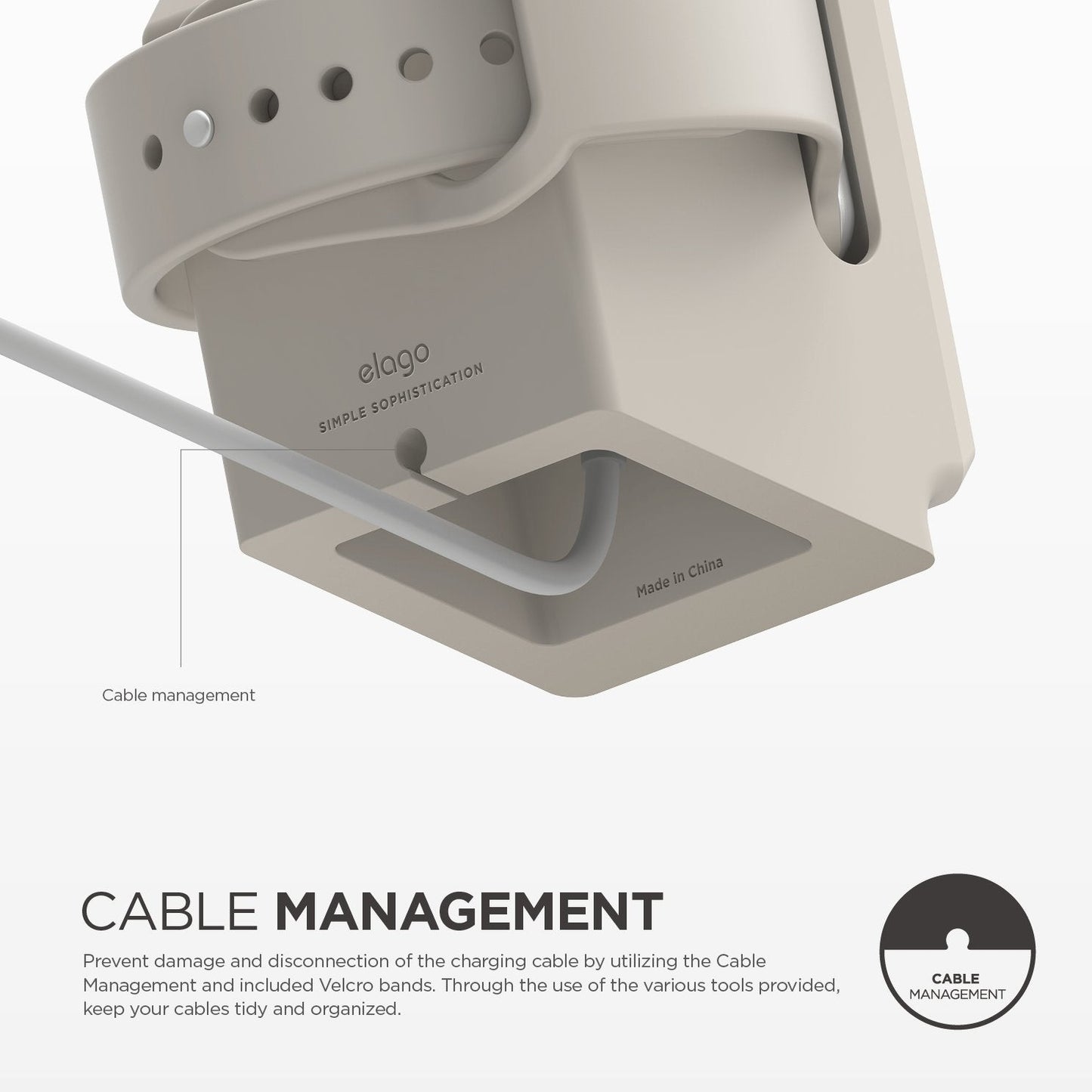 Elago W3 docking til Apple Watch - Hvit