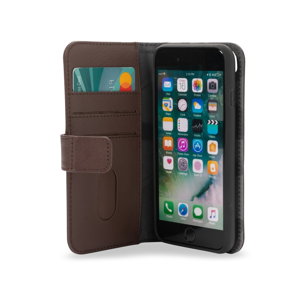 Decoded Detachable Wallet etui til iPhone SE - Brun