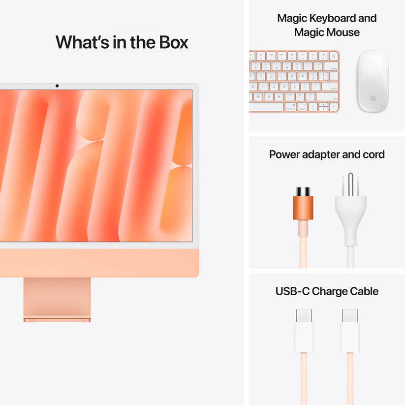 iMac 24-tommer M4 10GPU 512GB SSD 24GB Minne - Oransje